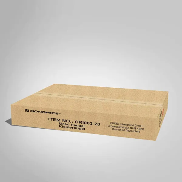 SONGMICS Ramienka na nohavice kovová s klipom 31 cm 20 ks