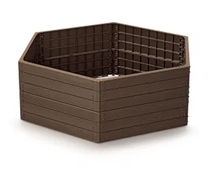 Prosperplast Vyvýšený záhon BASE WOODY 148 cm hnědý