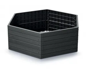 Prosperplast Vyvýšený záhon BASE WOODY 148 cm antracit