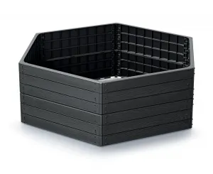 Prosperplast Vyvýšený záhon BASE WOODY 148 cm antracit