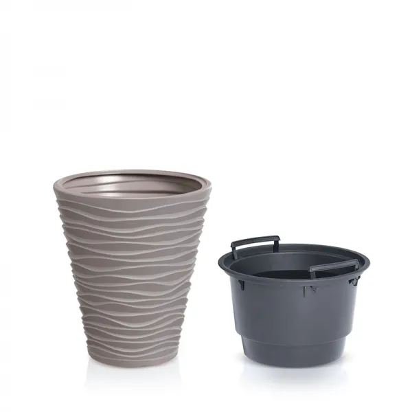Prosperplast Kvetináč Small Sand s vložením svetlohnedý, varianta 29,5 cm