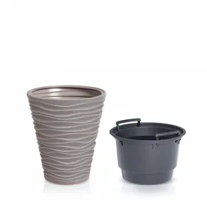 Prosperplast Kvetináč Small Sand s vložením svetlohnedý, varianta 29,5 cm