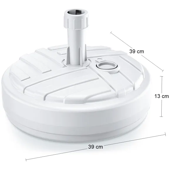 Prosperplast Podstavec pod slnečník okrúhly UMBI II 39 cm biely