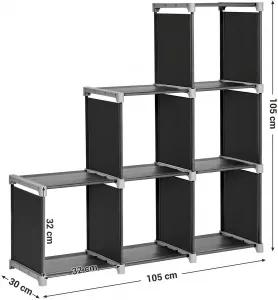 SONGMICS Variabilné kovový regál 6 kociek nosnosť 60 Kg