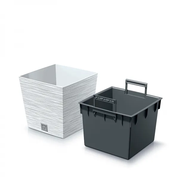 Prosperplast Kvetináč FUSU V biely, varianta 30 cm