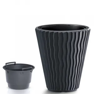 Prosperplast Kvetináč Small Sandy tmavosivý, varianta 39 cm