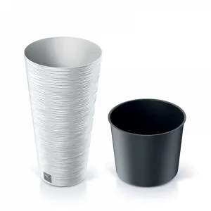 Prosperplast Kvetináč FUSU III biely, varianta 30 cm