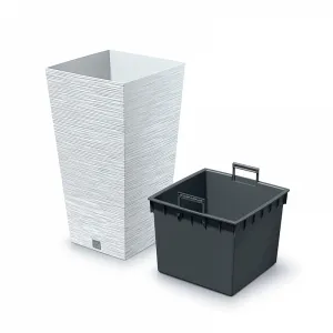 Prosperplast Kvetináč FUSU IV biely, varianta 24 cm