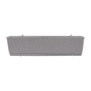 Prosperplast Truhlík s háčikmi TEZIR mocca, varianta 59 cm