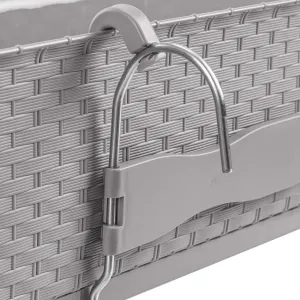 Prosperplast Truhlík s háčikmi TEZIR mocca, varianta 59 cm