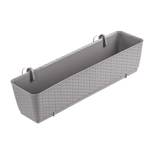 Prosperplast Truhlík s háčikmi TEZIR mocca, varianta 49,2 cm