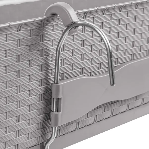 Prosperplast Truhlík s háčikmi TEZIR mocca, varianta 49,2 cm