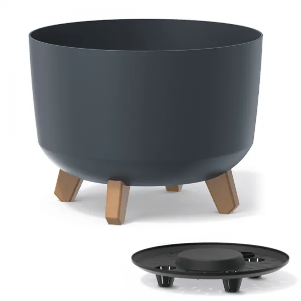 Prosperplast Kvetináč Gracyeen III antracit, varianta 33,9 cm