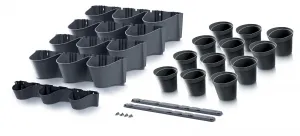 Prosperplast Závesné kvetináče CASCADE WALL antracit