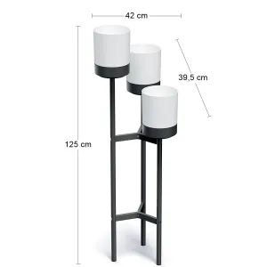 Prosperplast Stojan na kvety BLOOME 125 cm biely/čierny