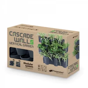 Prosperplast Závesné kvetináče CASCADE WALL antracit