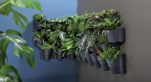 Prosperplast Závesné kvetináče CASCADE WALL antracit