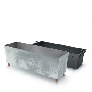 Prosperplast Truhlík s vkladem CORBI III 77 cm šedý