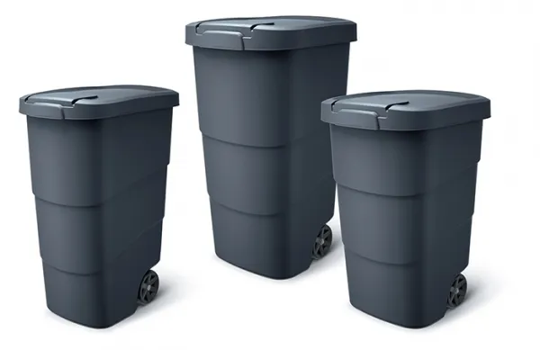 Prosperplast Záhradný kontajner s kolieskami Whil antracit, varianta 95 l