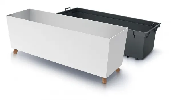 Prosperplast Kvetináč s vložkou CORBI IV 77 cm biely