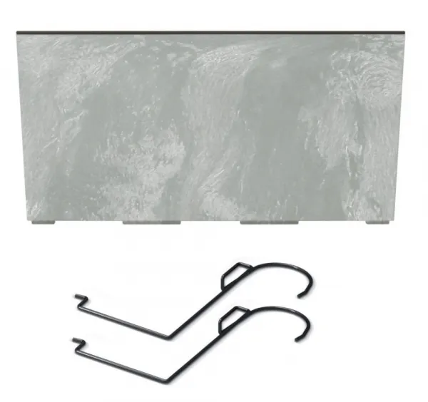 Prosperplast Truhlík s háčikmi Efect betón, varianta 39,5 cm