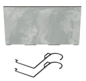 Prosperplast Truhlík s háčikmi Efect betón, varianta 39,5 cm
