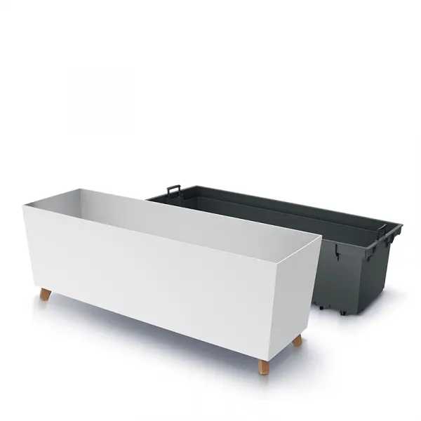 Prosperplast Kvetináč s vložkou CORBI IV 77 cm biely