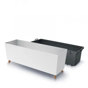 Prosperplast Kvetináč s vložkou CORBI IV 77 cm biely