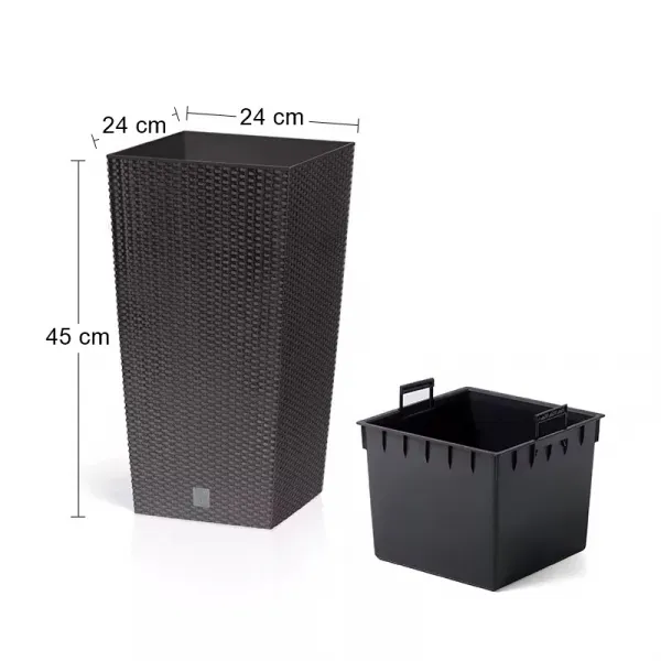 Prosperplast Kvetináč Rato Champaing tmavo hnedý, varianta 24 cm