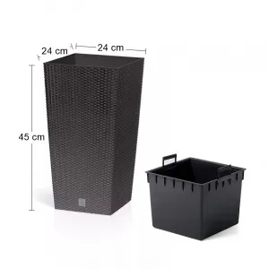 Prosperplast Kvetináč Rato Champaing tmavo hnedý, varianta 24 cm