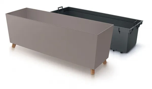 Prosperplast Kvetináč s vložkou CORBI IV 77 cm mocca