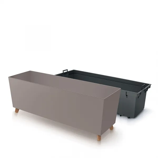 Prosperplast Kvetináč s vložkou CORBI IV 77 cm mocca