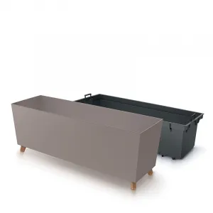 Prosperplast Kvetináč s vložkou CORBI IV 77 cm mocca