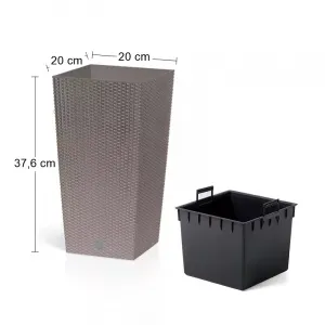 Prosperplast Kvetináč Rato Champaing svetlo hnedý, varianta 20 cm
