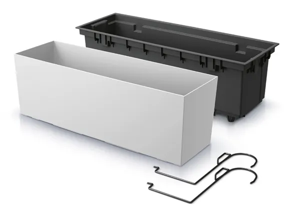 Prosperplast Hrantík CORBI s hákmi a vkladom biely, varianta 58 cm