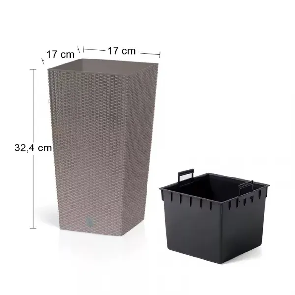 Prosperplast Kvetináč Rato Champaing svetlo hnedý, varianta 17 cm