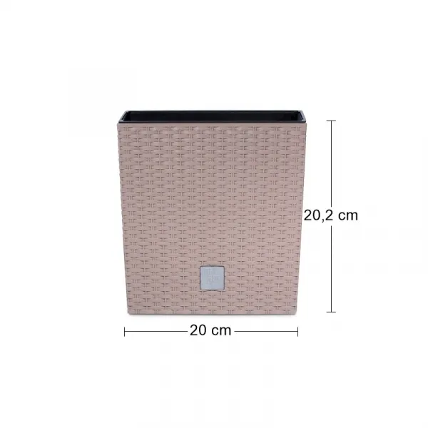 Prosperplast Kvetináč Rato Flat hnedý, varianta 20 cm