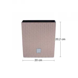 Prosperplast Kvetináč Rato Flat hnedý, varianta 20 cm