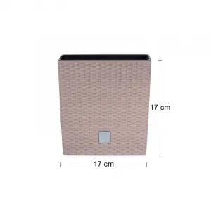 Prosperplast Kvetináč Rato Flat hnedý, varianta 17 cm