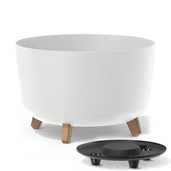 Prosperplast Kvetináč Gracyeen III biely, varianta 39 cm