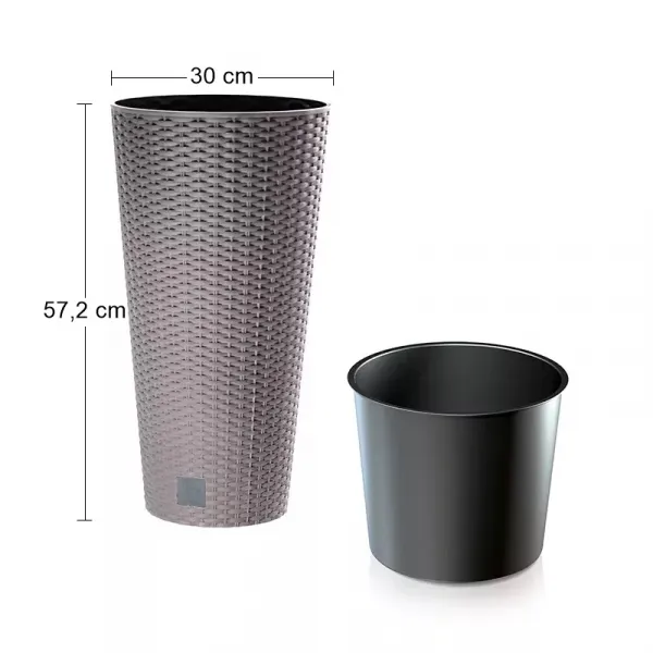 Prosperplast Kvetináč Round Rato svetlohnedý, varianta 30 cm