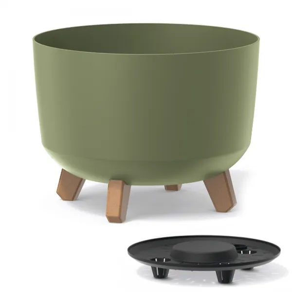 Prosperplast Kvetináč Gracyeen III zemito zelený, varianta 33,9 cm