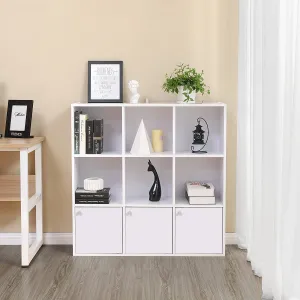 SONGMICS Knižnica s dvierkami LBC33WT, biela