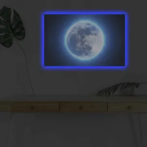 Hanah Home Obraz s led osvetlením Planéta 70x45 cm