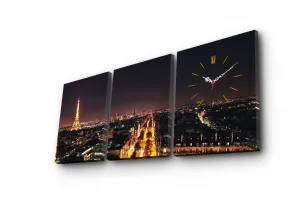 Hanah Home Nástenné hodiny Paríž 96x40 cm viacfarebné