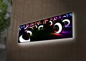Hanah Home Obraz s LED osvetlením Svietiaca guľa 90x30 cm