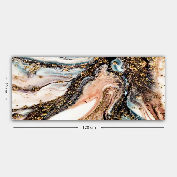 Hanah Home Obraz Zlatý lesk 120x50 cm