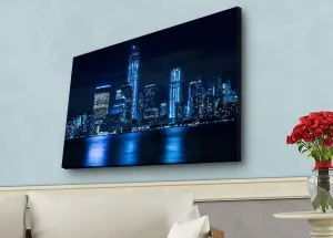Wallity Obraz s LED osvetlením NOČNÉ MESTO 45 x 70 cm