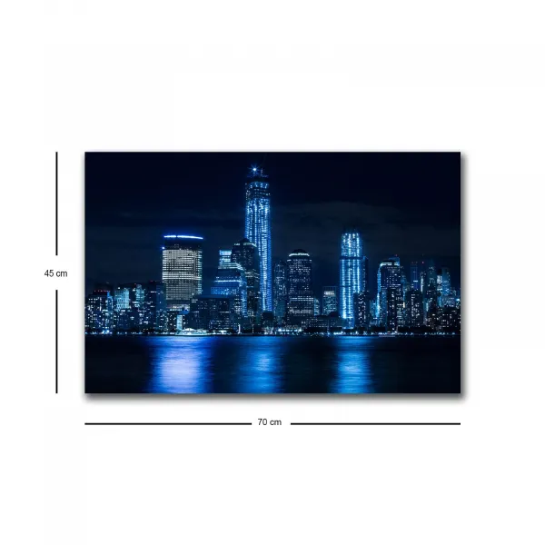 Wallity Obraz s LED osvetlením NOČNÉ MESTO 45 x 70 cm