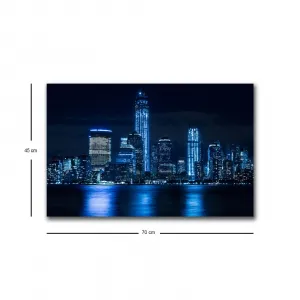 Wallity Obraz s LED osvetlením NOČNÉ MESTO 45 x 70 cm